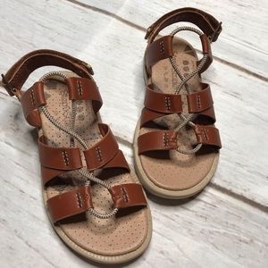 Step & Stride Ashton Gladiator Sandals Brown Toddler Girls Size 9.5